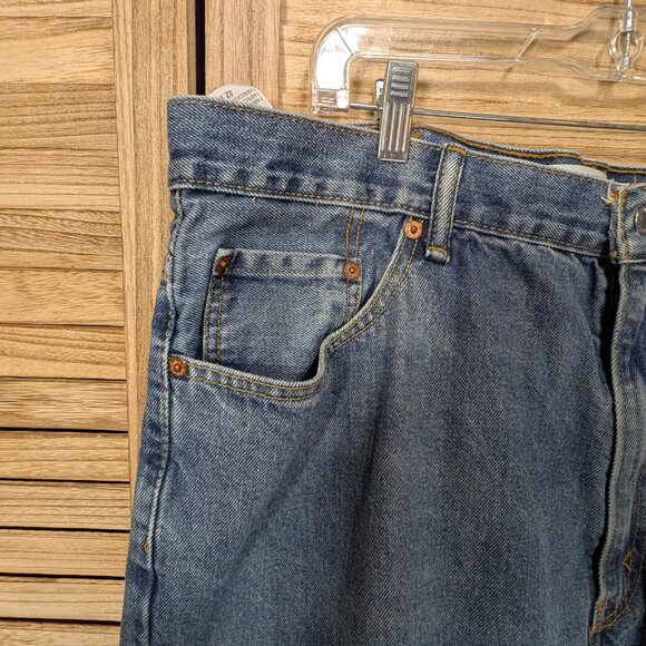 Levi's 550 Classic Blue Denim Jeans Size 42 x 32 - Picture 2 of 12